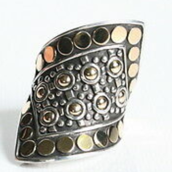 JOHN HARDY SILVER AND GOLD RING - Picture 1 of 6